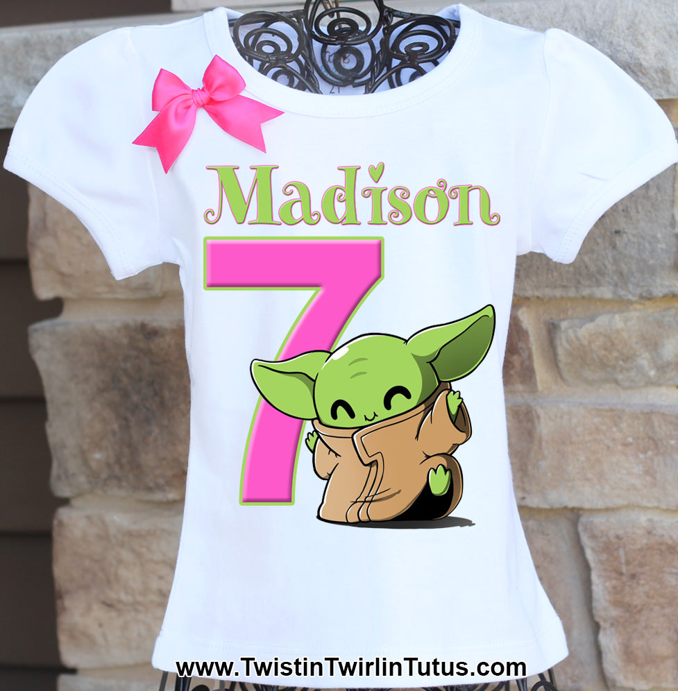 Baby Yoda Birthday Shirt – Twistin Twirlin Tutus