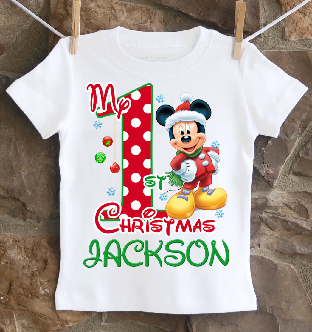 Mickey mouse best sale christmas shirts