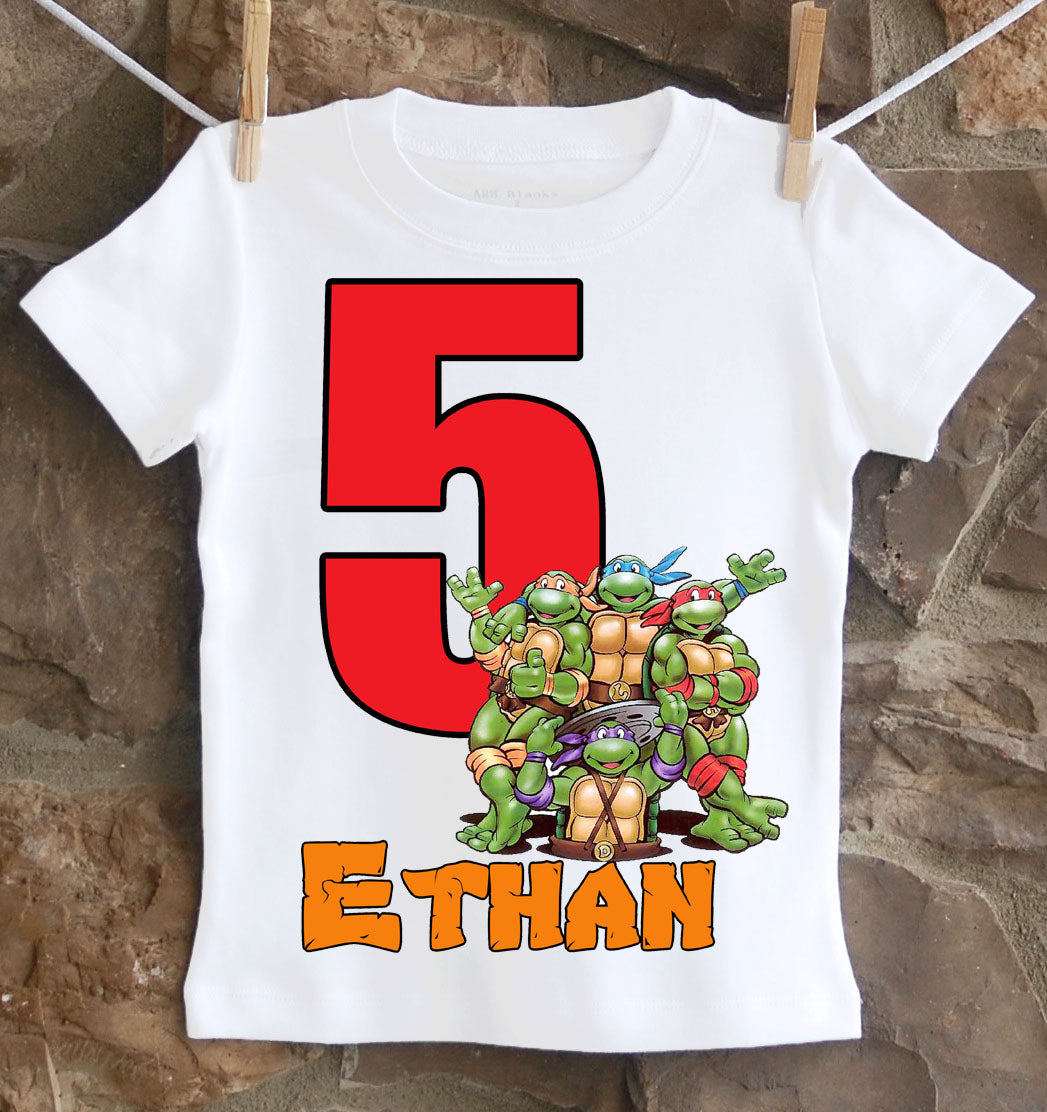 Twistin Twirlin Tutus Ninja Turtles Dad Birthday Shirt 6