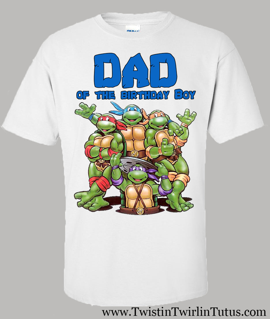 Personalized Ninja Turtles Birthday Shirt Youth Toddler and Adult Sizes Available Black 4T