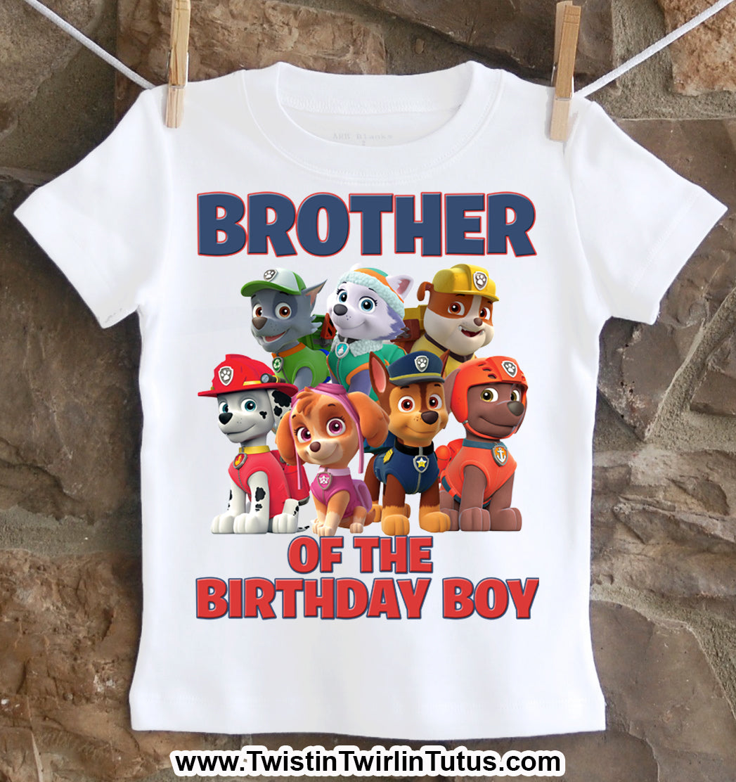 Birthday Brother Shirt Twirlin Paw Tutus – Patrol Twistin