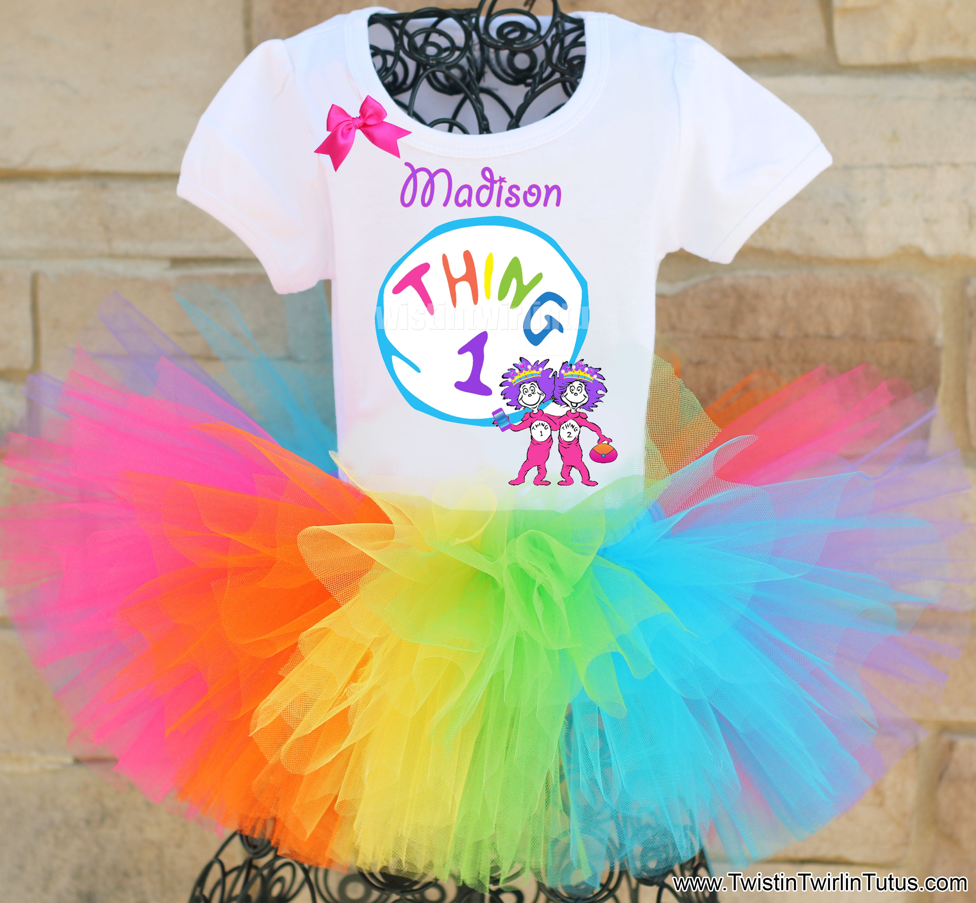 Twistin Twirlin Tutus Tinkerbell Birthday Outfit Tiered Tutu 2T