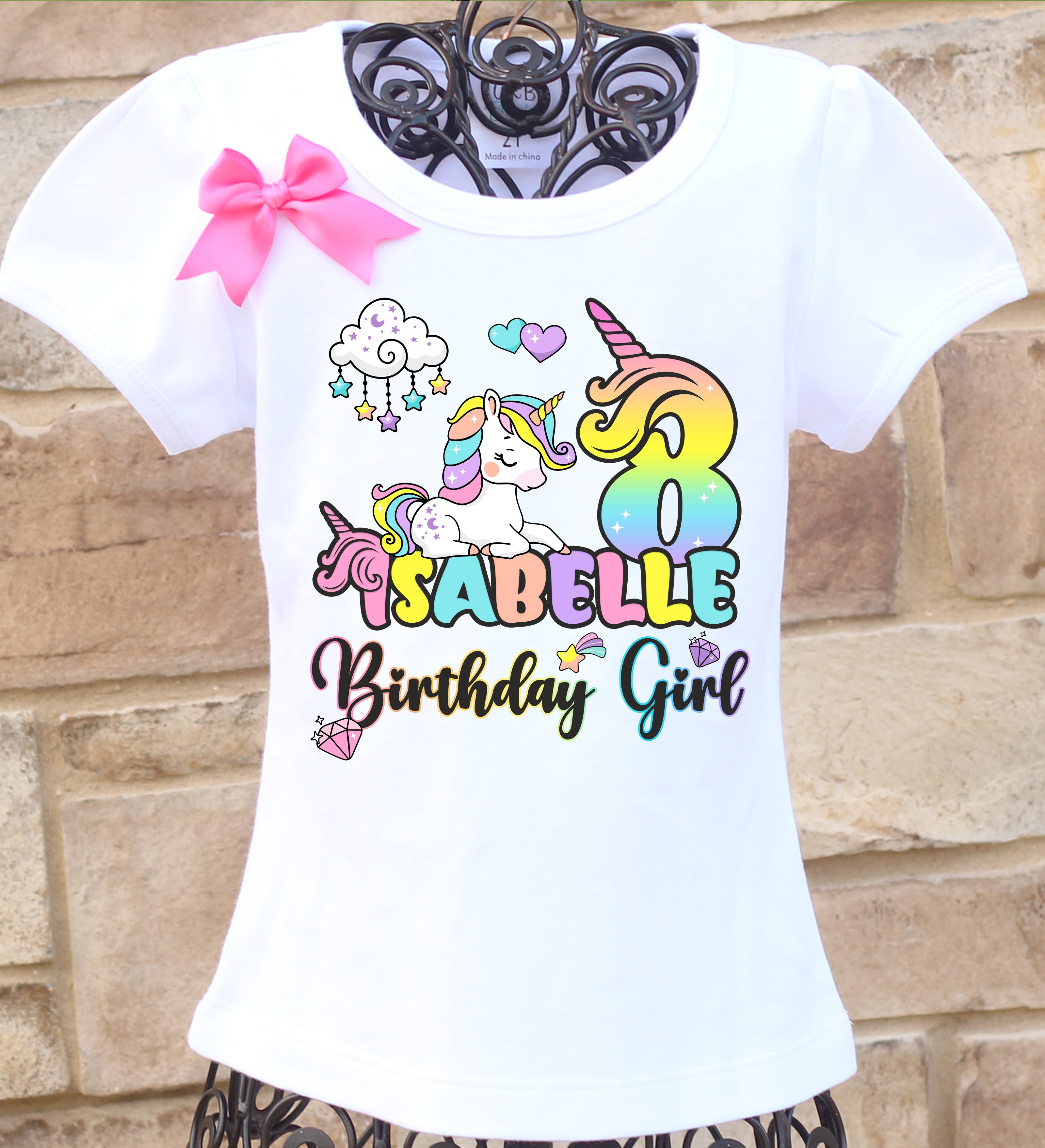 Unicorn baby fashion birthday outfit