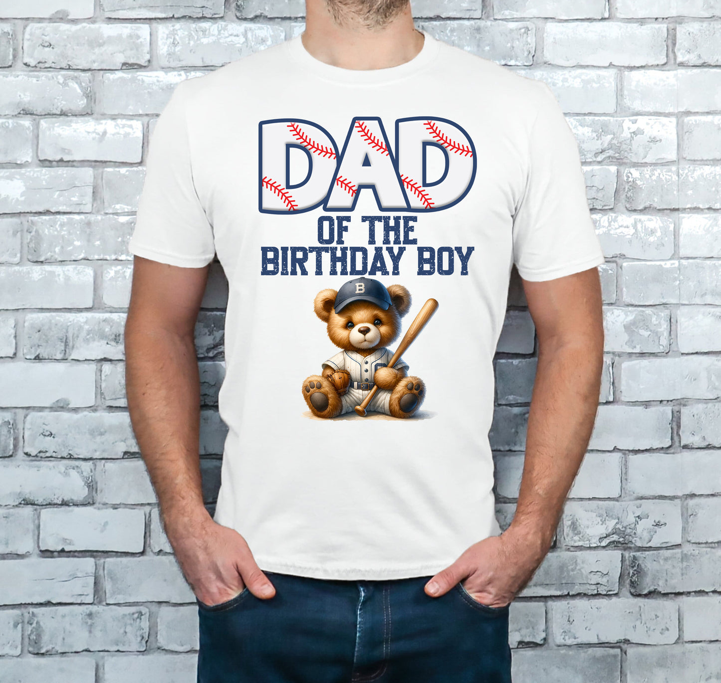 Baseball Dad First Birthday Shirt