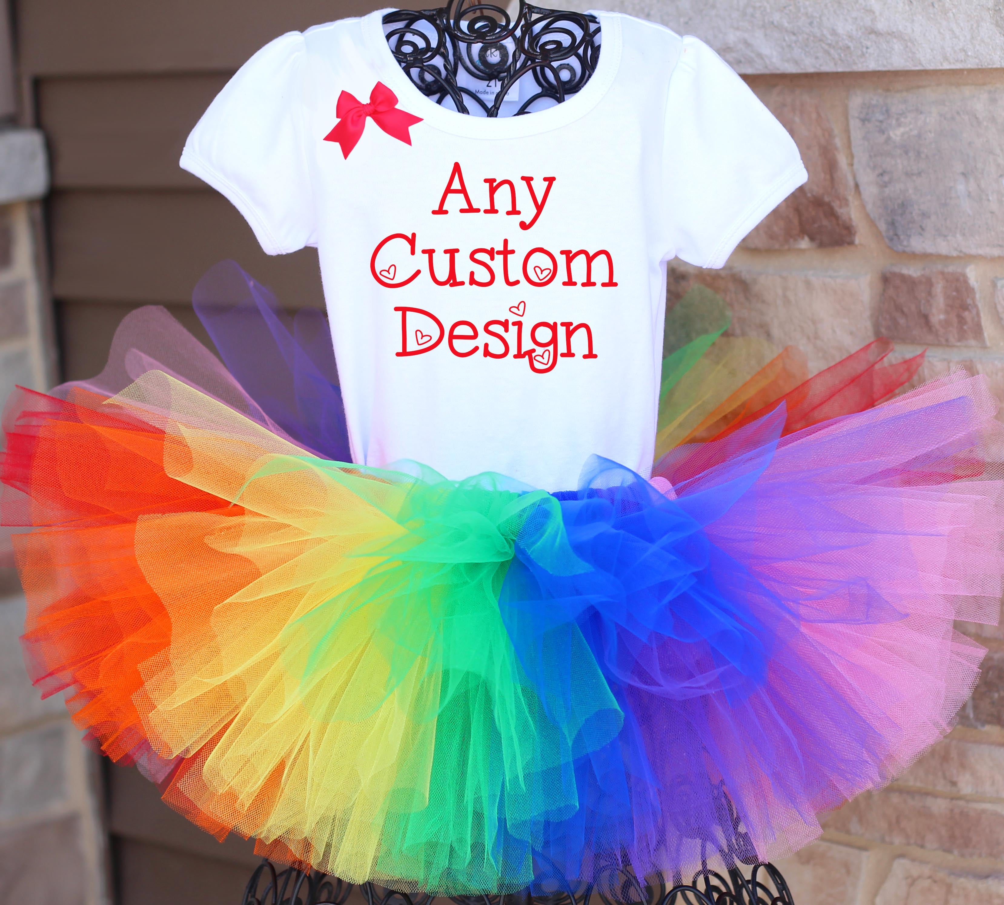 1st Birthday Rainbow Tutu shops Outfit