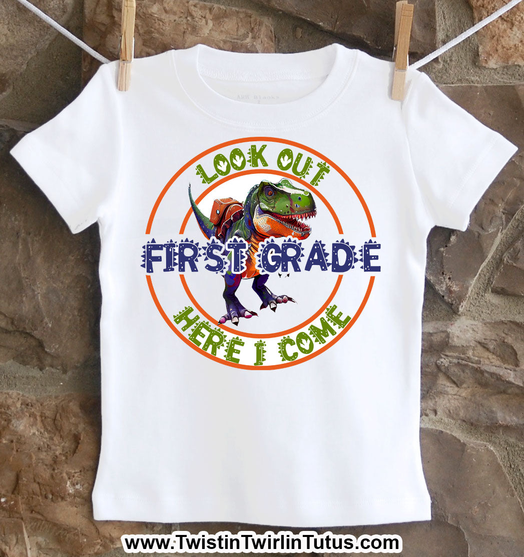 Dinosaur back to school shirt