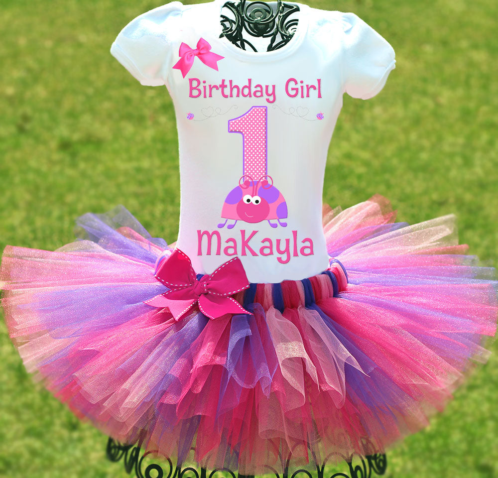 Lady bug birthday tutu outfit