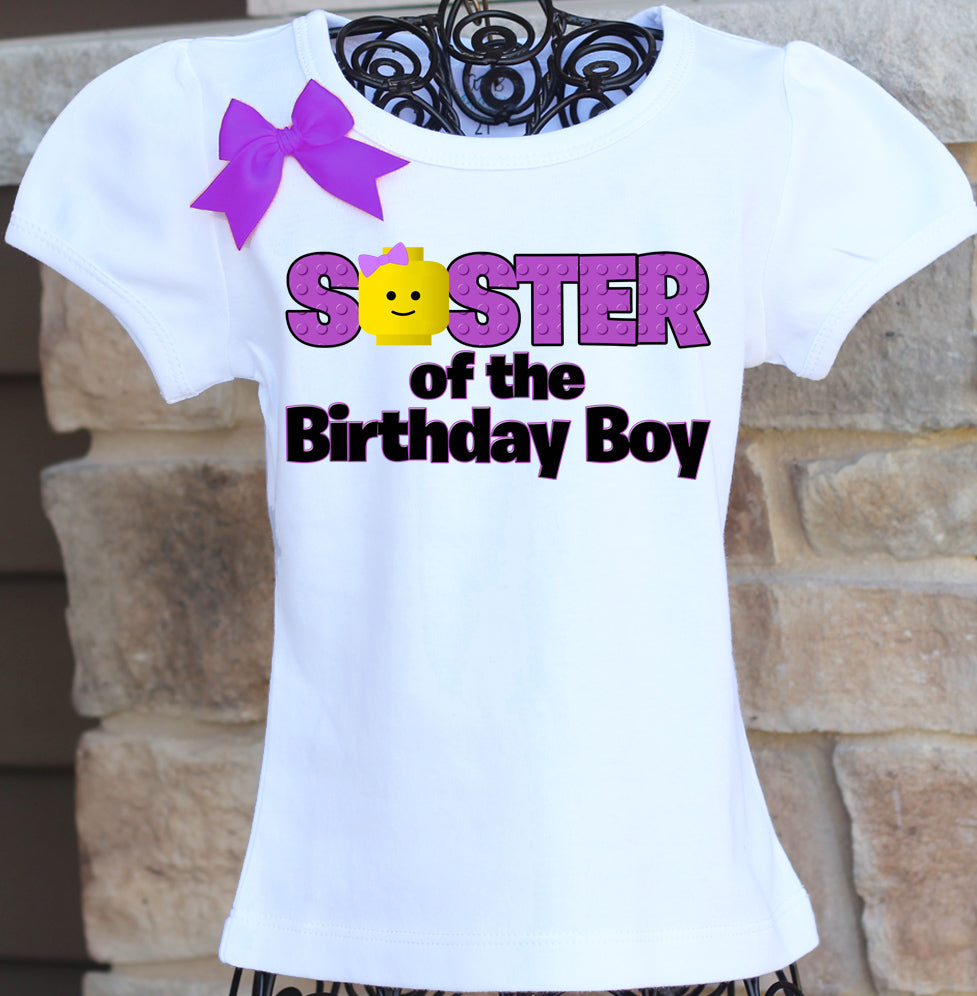 Lego themed birthday online shirts