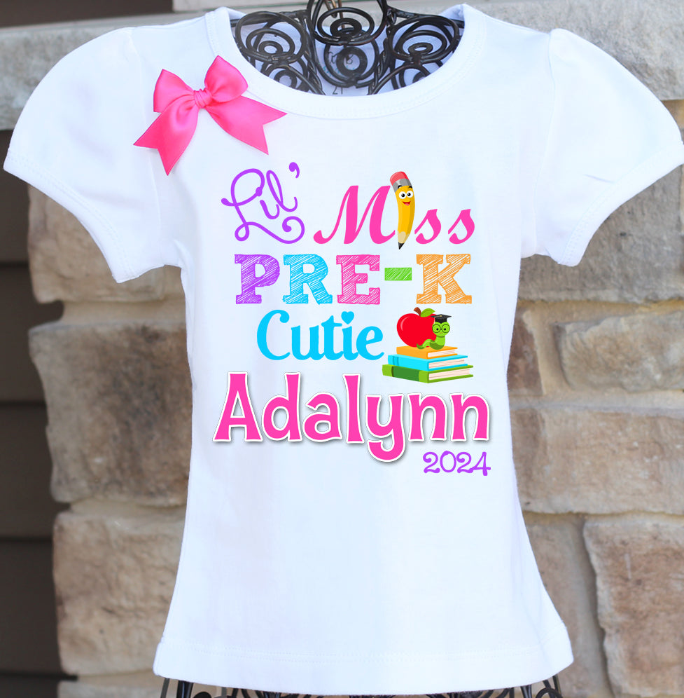 First Day of Prek Cutie School Shirt