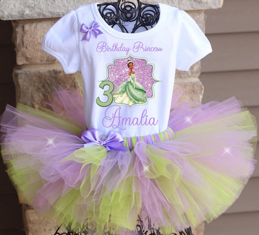 Princess Tiana and the Frog Birthday Tutu Outfit