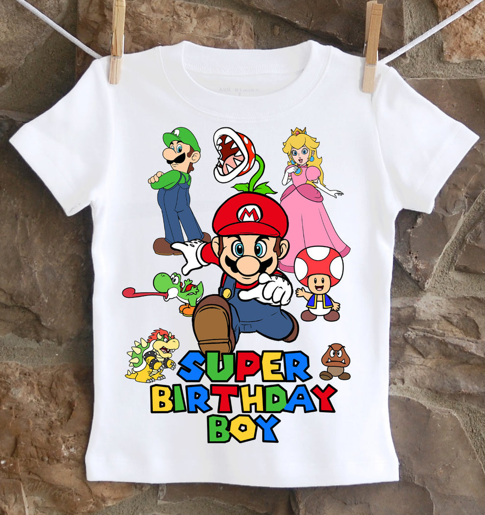 Super Mario Brothers Family Birthday Shirts – Twistin Twirlin Tutus