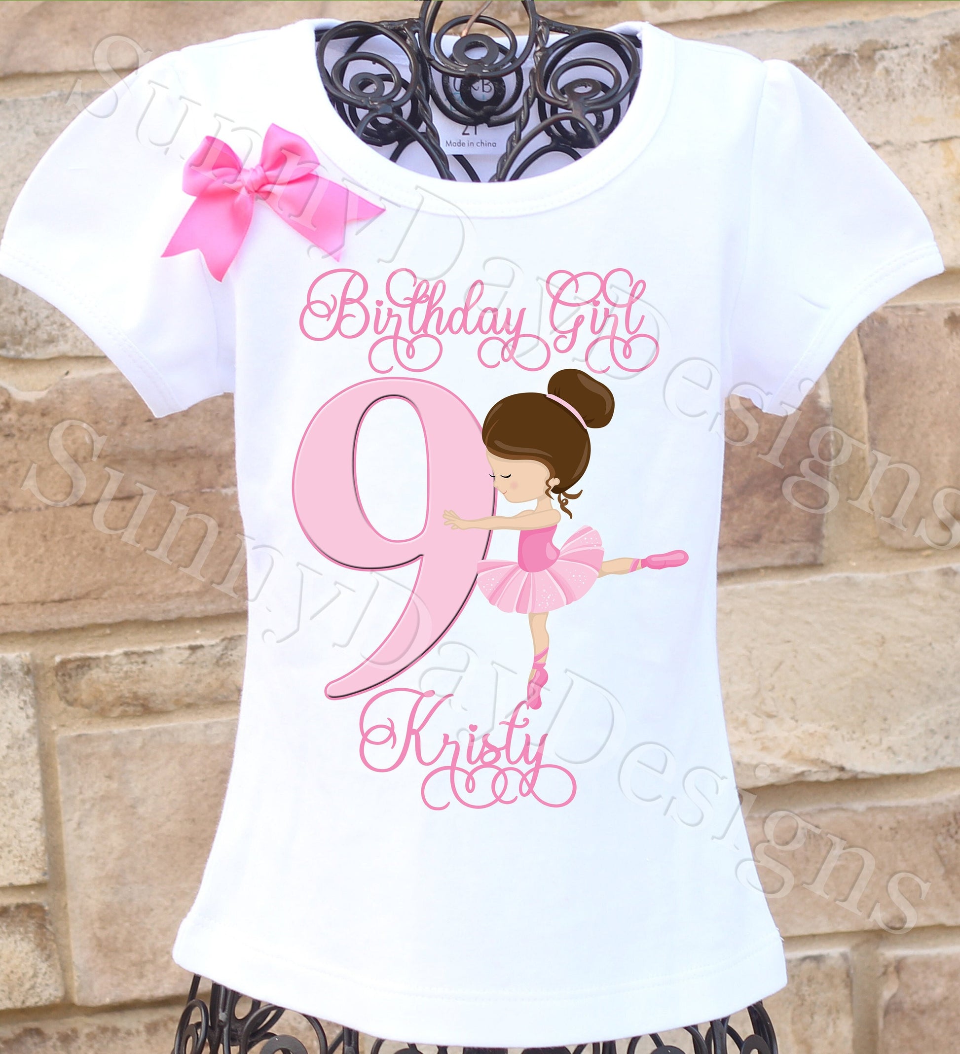 Ballerina birthday shirt