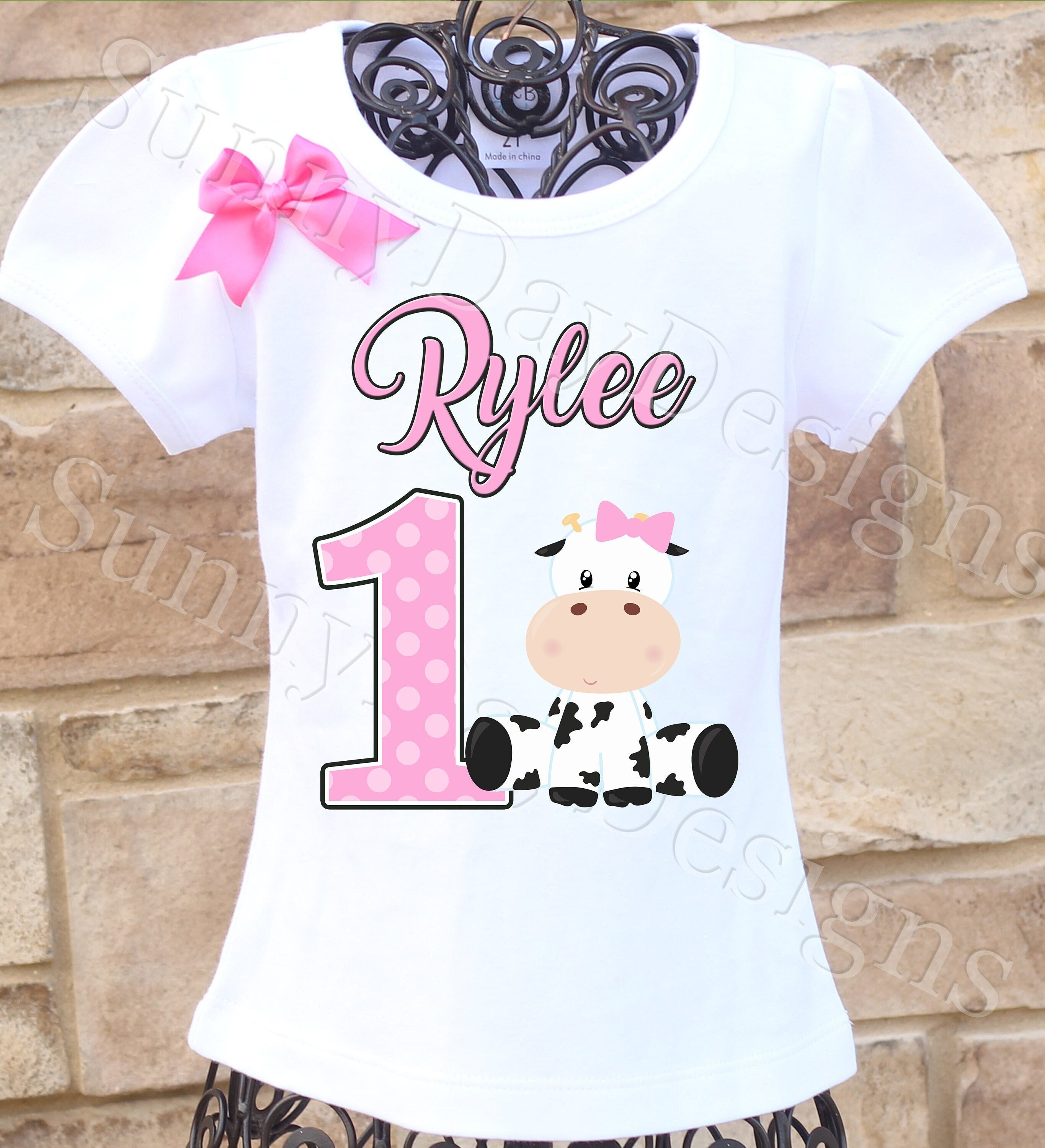 Baby Cow Birthday Shirt Baby Cow Birthday Party Farm Animal Birthday Shirt Cow First Birthday Shirt First Birthday Ideas