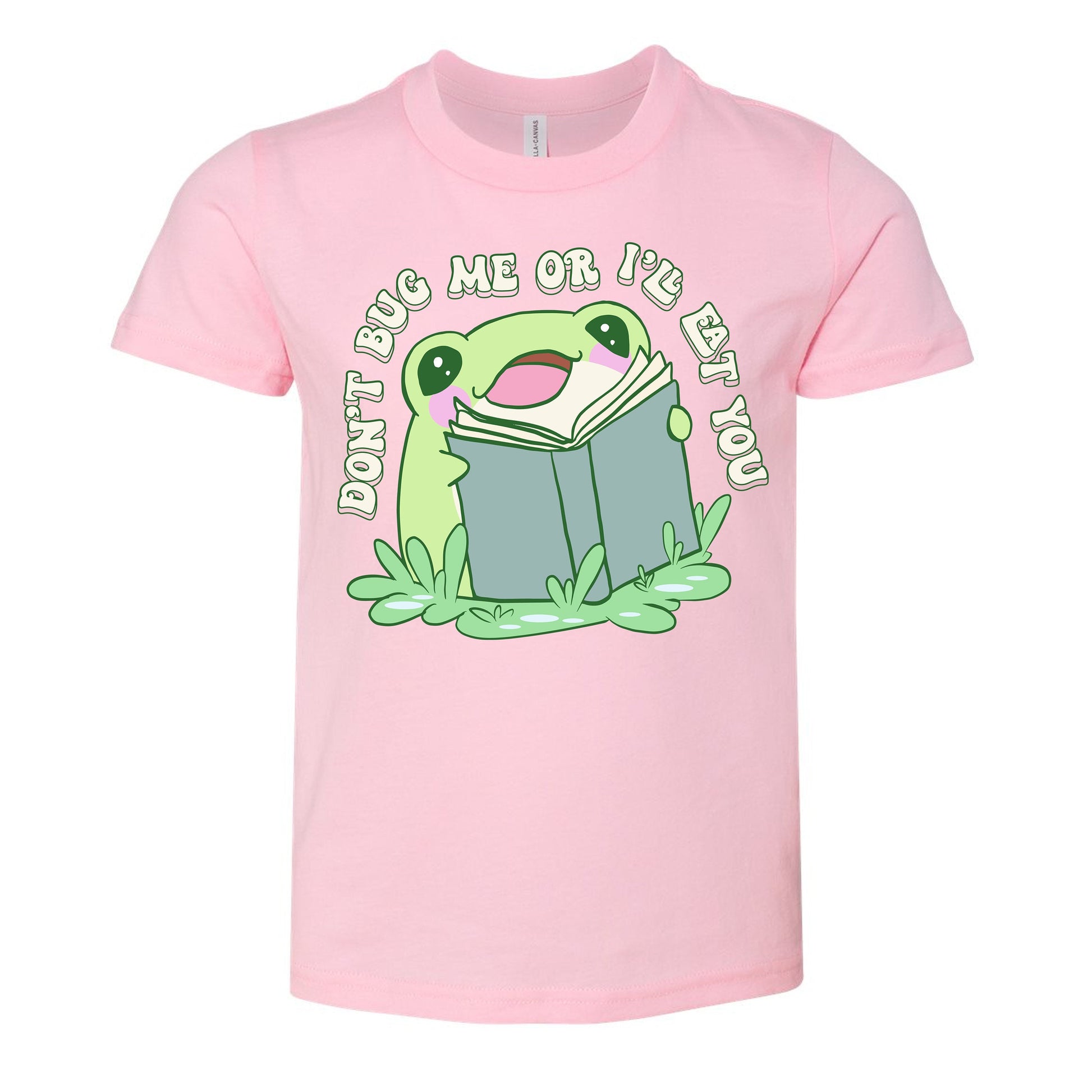 Don't Bug Me or I'll Eat You Frog T-shirt, Cute Frog Reading Shirt