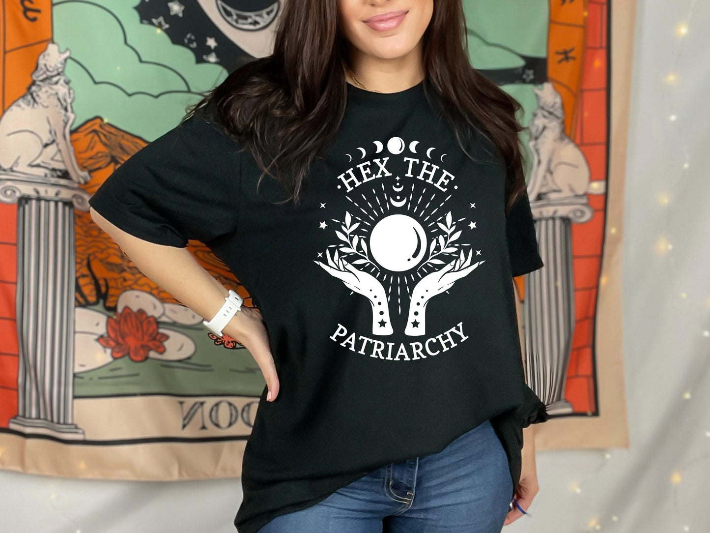 Hex the Patriarchy T Shirt, Feminist Shirt, Celestial Mystic, Smash the Patriarchy, Feminist Witch Shirt,