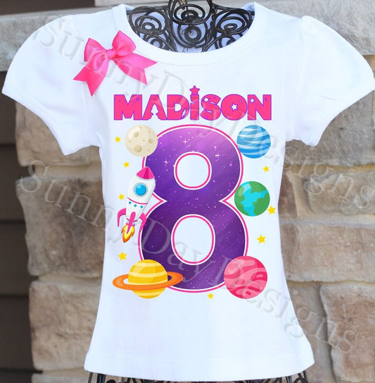 Space Birthday Girl Shirt