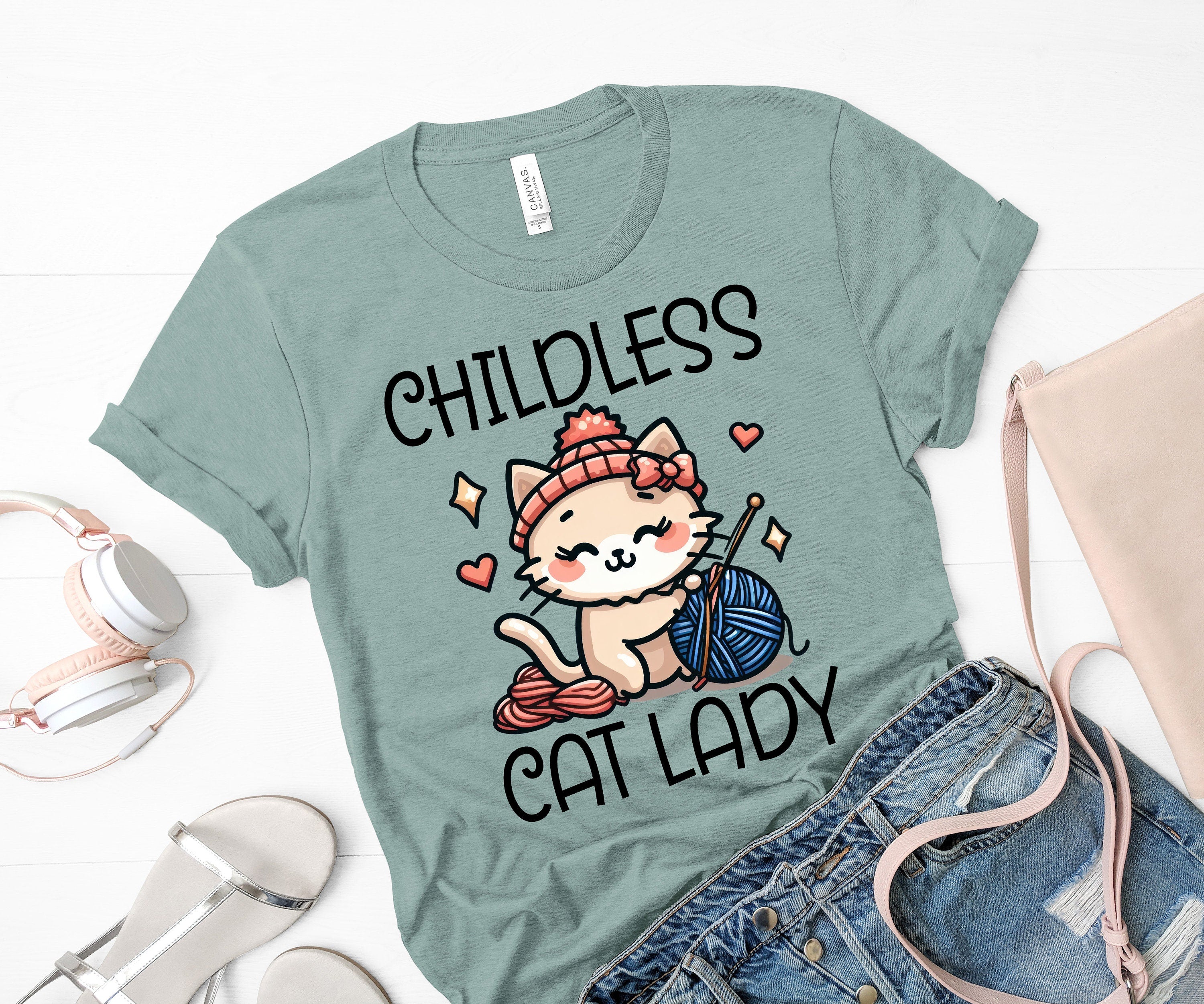 Twistin Twirlin Tutus Childless Cat Lady Shirt Adult M