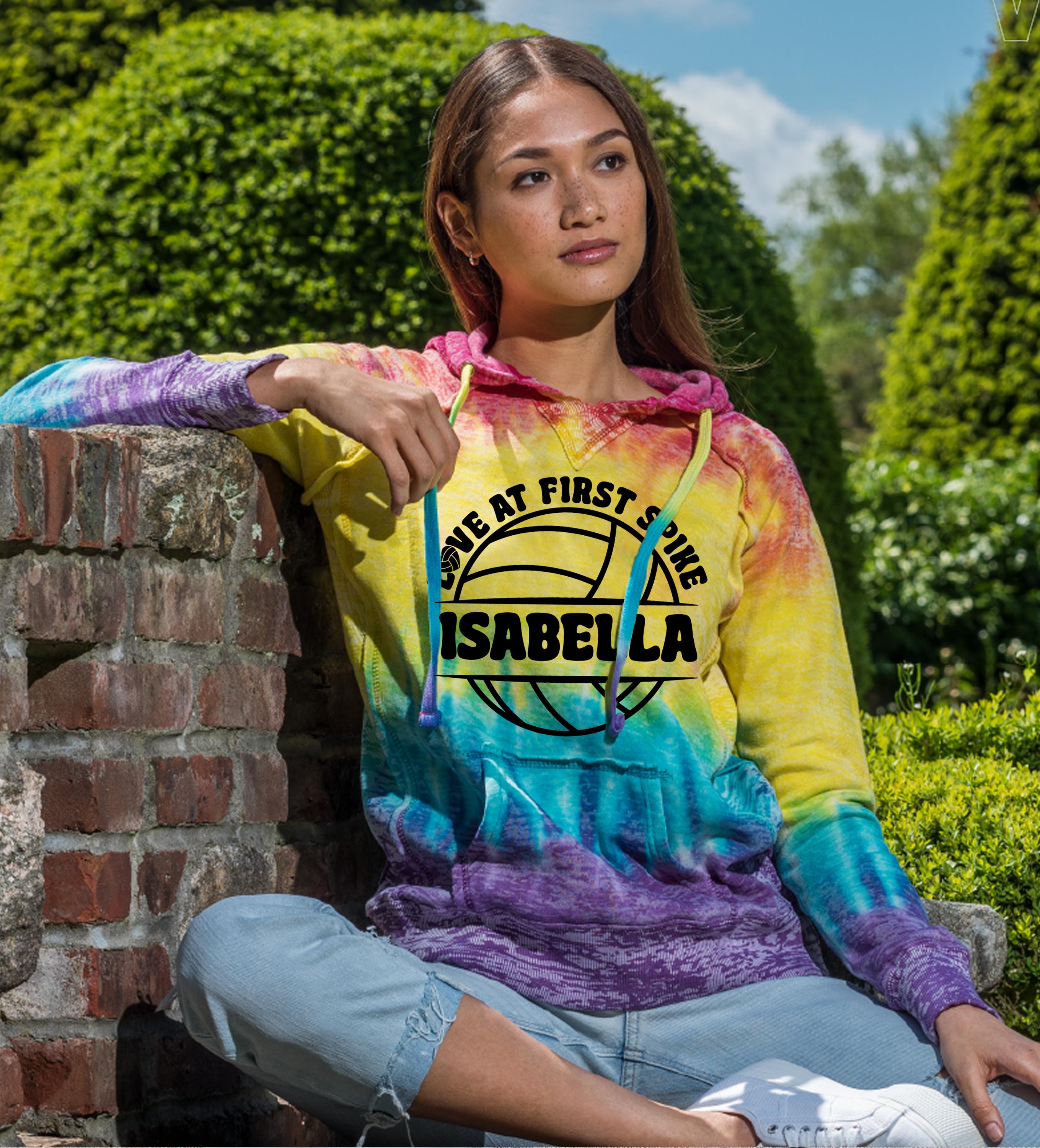 Tie dye personalized sweatshirt sale