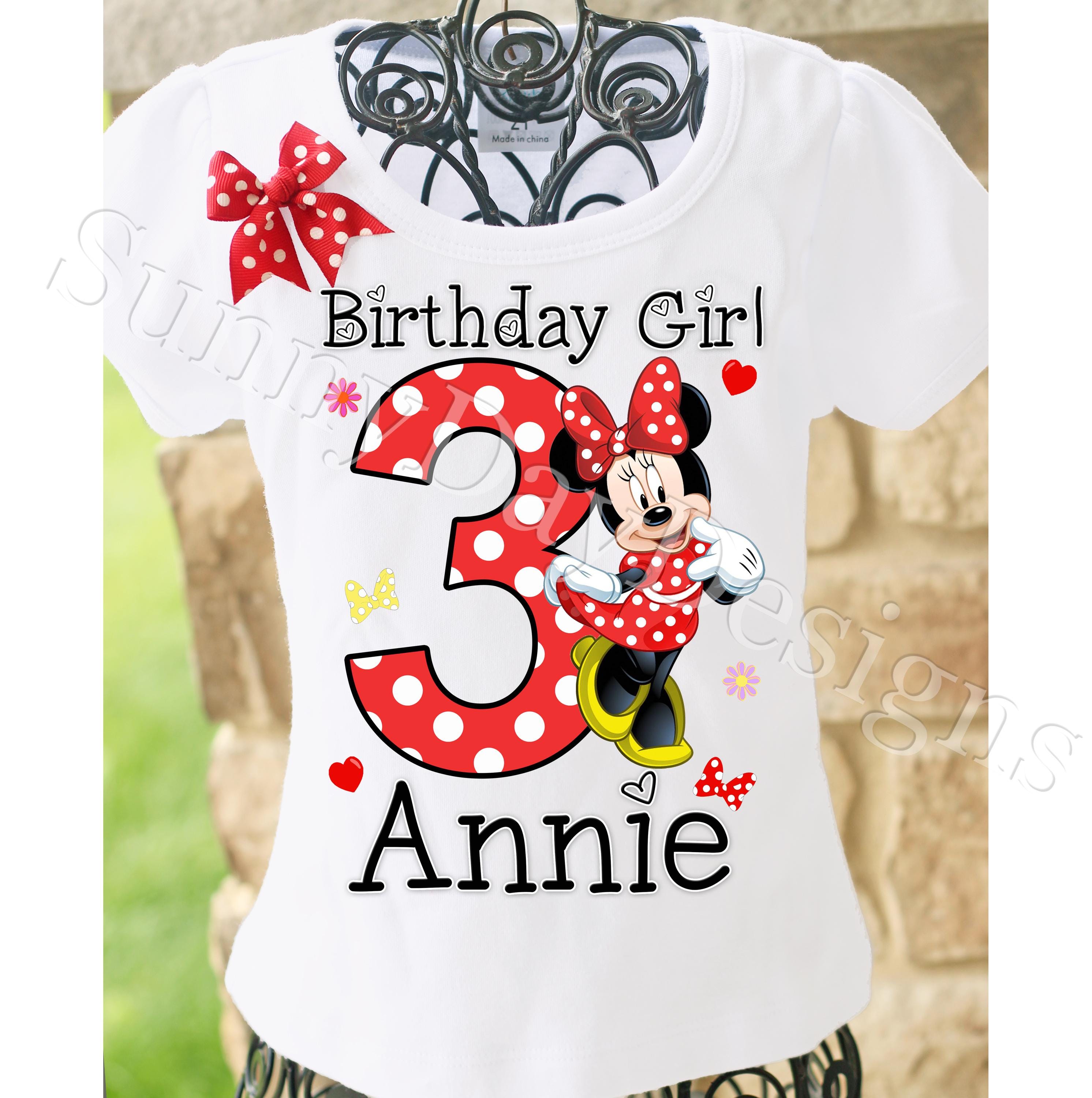 Minnie Mouse Birthday Shirt Minnie Mouse Birthday Outfit Red Minnie Twistin Twirlin Tutus