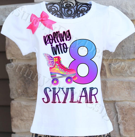 roller skate birthday shirt