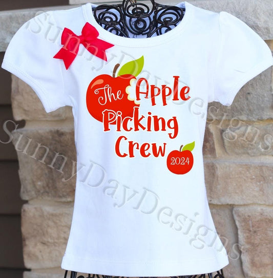 Apple picking crew shirt