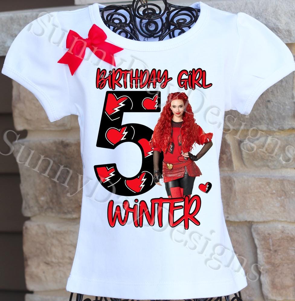 Descendants rise of red birthday shirt